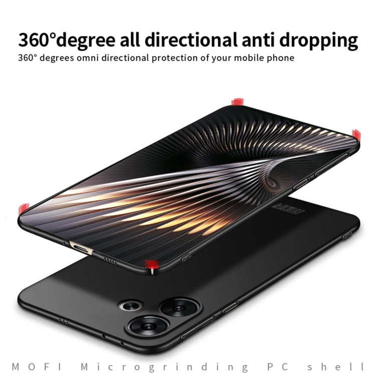 For Xiaomi Poco F6 / Redmi Turbo 3 MOFI Micro-Frosted PC Ultra-thin Hard Phone Case(Black)