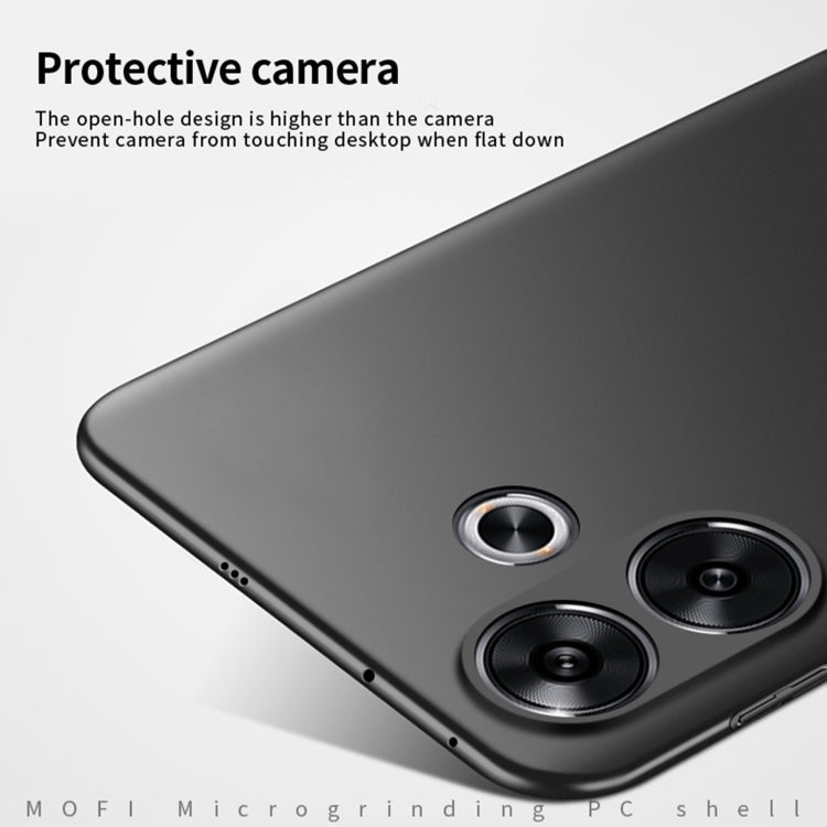 For Xiaomi Poco F6 / Redmi Turbo 3 MOFI Micro-Frosted PC Ultra-thin Hard Phone Case(Black)