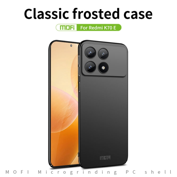 For Xiaomi Redmi K70E / Poco X6 Pro MOFI Micro-Frosted PC Ultra-thin Hard Phone Case(Black)