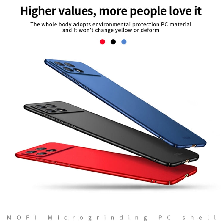 For Xiaomi Redmi K70E / Poco X6 Pro MOFI Micro-Frosted PC Ultra-thin Hard Phone Case(Blue)