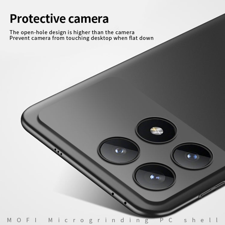 For Xiaomi Redmi K70E / Poco X6 Pro MOFI Micro-Frosted PC Ultra-thin Hard Phone Case(Blue)