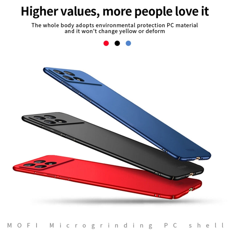For Xiaomi Poco F6 Pro MOFI Micro-Frosted PC Ultra-thin Hard Phone Case(Blue)