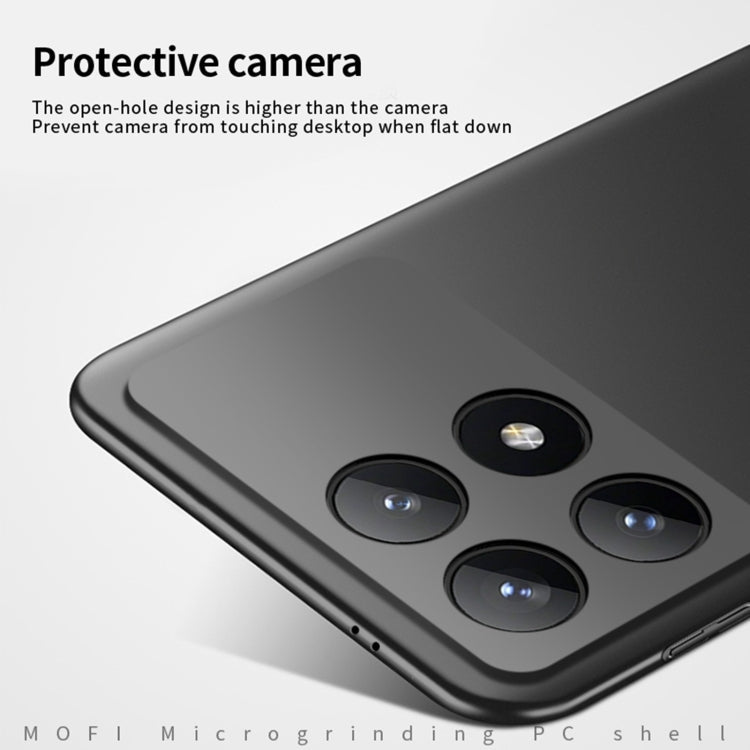 For Xiaomi Poco F6 Pro MOFI Micro-Frosted PC Ultra-thin Hard Phone Case(Blue)
