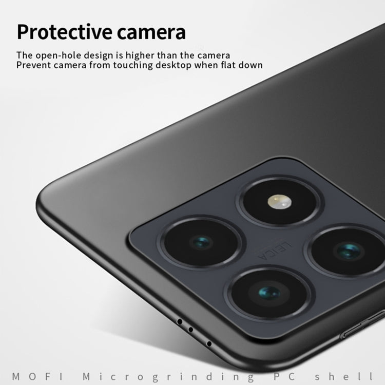 For Xiaomi 14T MOFI Micro-Frosted PC Ultra-thin Hard Phone Case(Black)