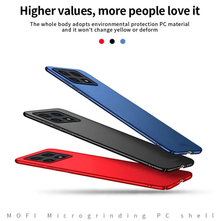 For Xiaomi 14T Pro MOFI Micro-Frosted PC Ultra-thin Hard Phone Case(Red)