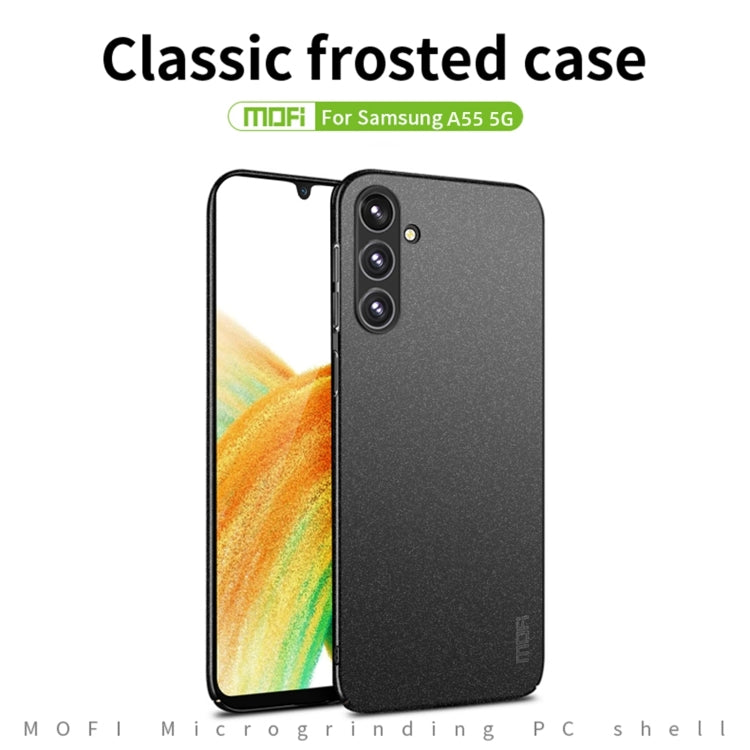 For Samsung Galaxy A55 5G MOFI Fandun Series Frosted PC Ultra-thin All-inclusive Phone Case(Red)