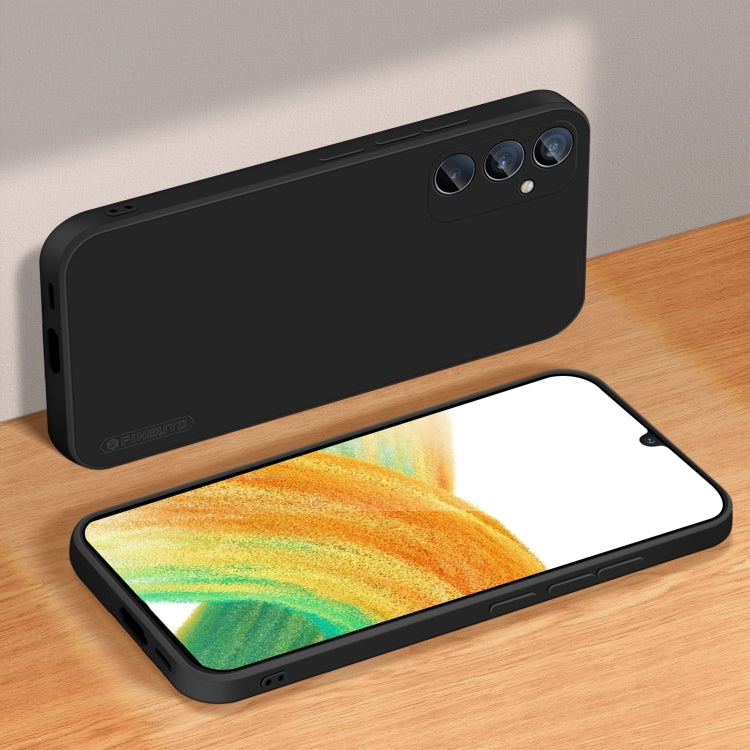 For Samsung Galaxy A55 PINWUYO Sense Series Liquid Silicone TPU Phone Case(Black)