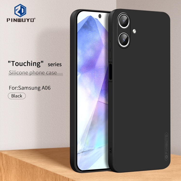 For Samsung Galaxy A06 4G PINWUYO Sense Series Liquid Silicone TPU Phone Case(Black)