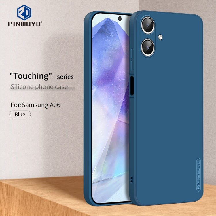 For Samsung Galaxy A06 4G PINWUYO Sense Series Liquid Silicone TPU Phone Case(Blue)