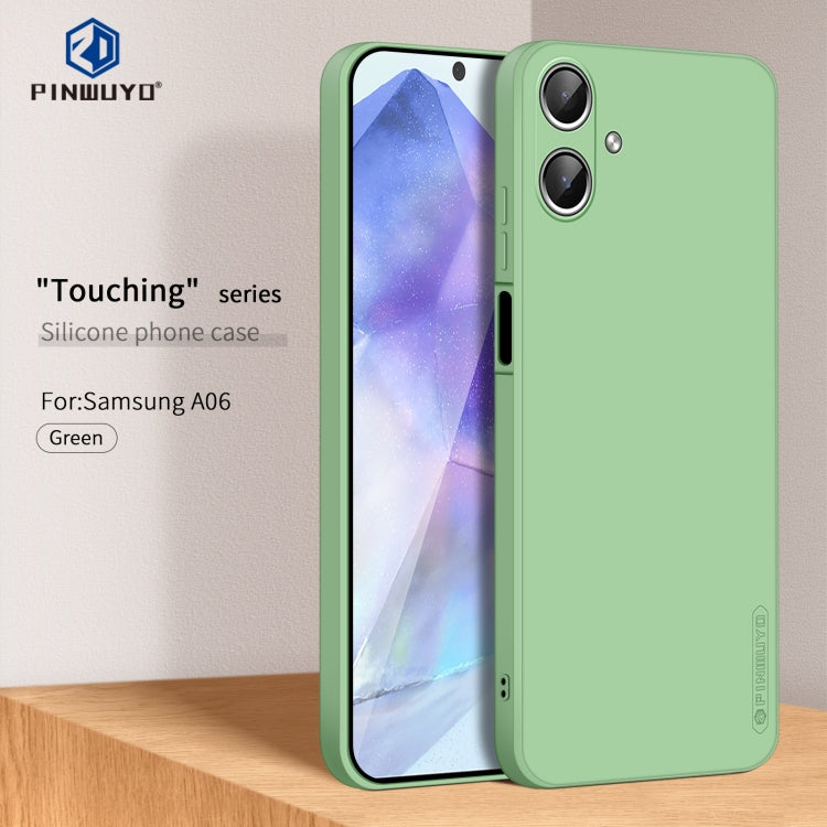 For Galaxy A06 4G PINWUYO Sense Series Liquid Silicone TPU Phone Case(Green)