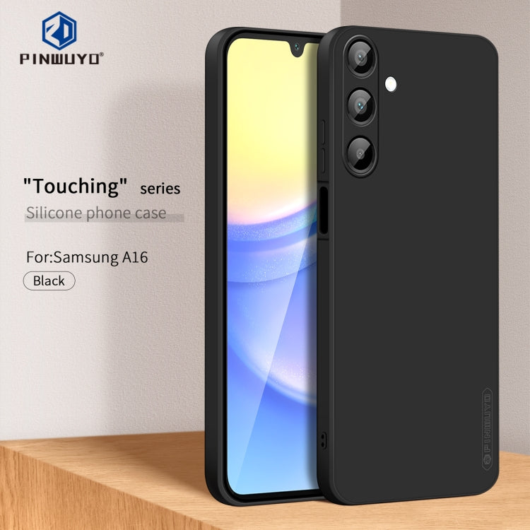 For Samsung Galaxy A16 5G PINWUYO Sense Series Liquid Silicone TPU Phone Case(Black)