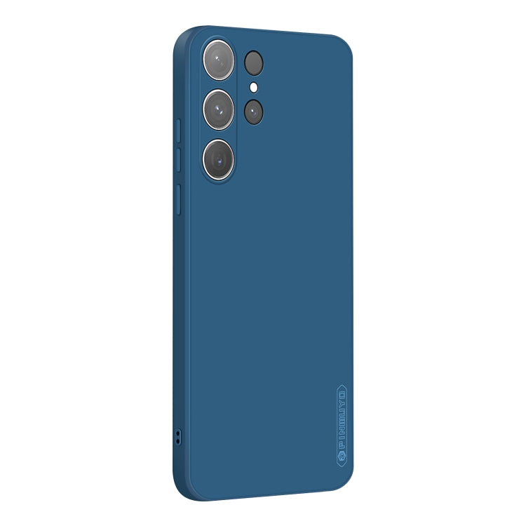 For Samsung Galaxy S25 Ultra 5G PINWUYO Sense Series Liquid Silicone TPU Phone Case(Blue)