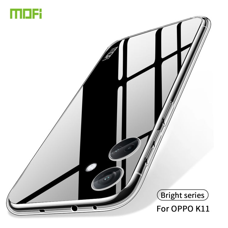 For OPPO K11 MOFI Ming Series Transparent Ultra-thin TPU Phone Case(Transparent)