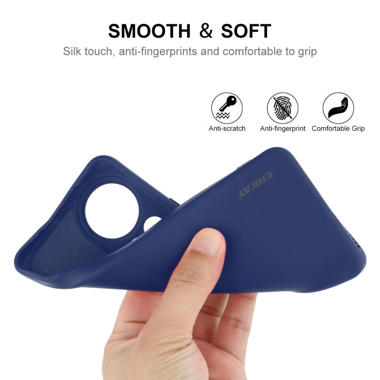 For Huawei nova 12 Pro ENKAY Hat-Prince Liquid Silicone Shockproof Protective Soft Case(Dark Blue)