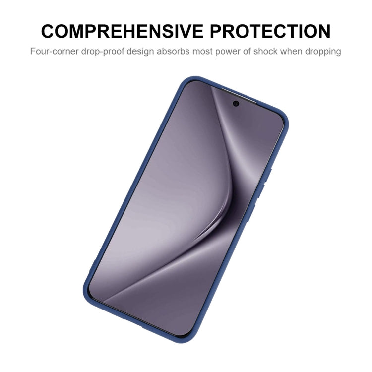 For Huawei Pura 70 ENKAY Hat-Prince Liquid Silicone Shockproof Protective Soft Case(Dark Blue)