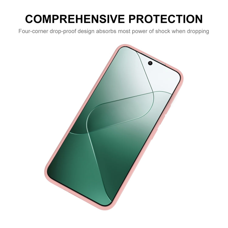 For Xiaomi 14 ENKAY Hat-Prince Liquid Silicone Shockproof Soft Phone Case(Pink)