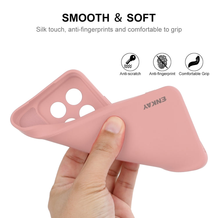 For Xiaomi 14 Pro ENKAY Hat-Prince Liquid Silicone Shockproof Soft Phone Case(Pink)