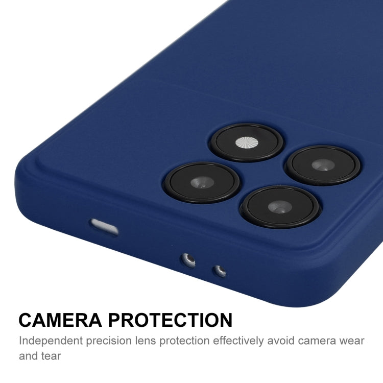 For Xiaomi Poco X6 Pro / Redmi K70E ENKAY Hat-Prince Liquid Silicone Shockproof Soft Phone Case(Dark Blue)