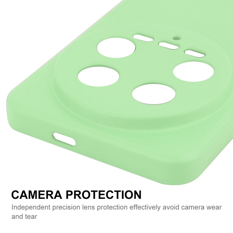 For Xiaomi 14 Ultra ENKAY Hat-Prince Liquid Silicone Shockproof Soft Phone Case(Light Green)