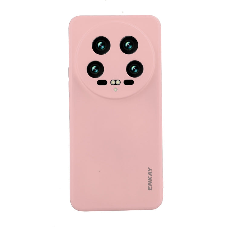 For Xiaomi 14 Ultra ENKAY Hat-Prince Liquid Silicone Shockproof Soft Phone Case(Pink)