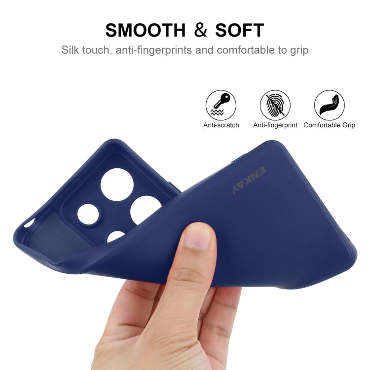 For Redmi Note 13 Pro 5G / 小米Poco X6 5G ENKAY Hat-Prince Liquid Silicone Shockproof Soft Phone Case(Light Green)