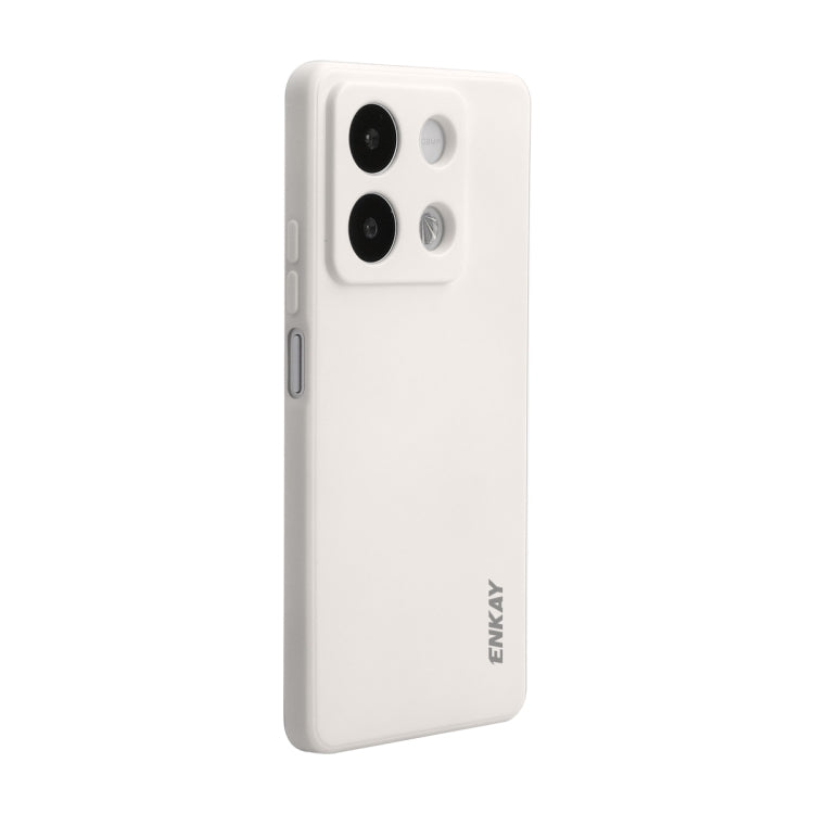 For Redmi Note 13R Pro ENKAY Hat-Prince Liquid Silicone Shockproof Soft Phone Case(Beige)