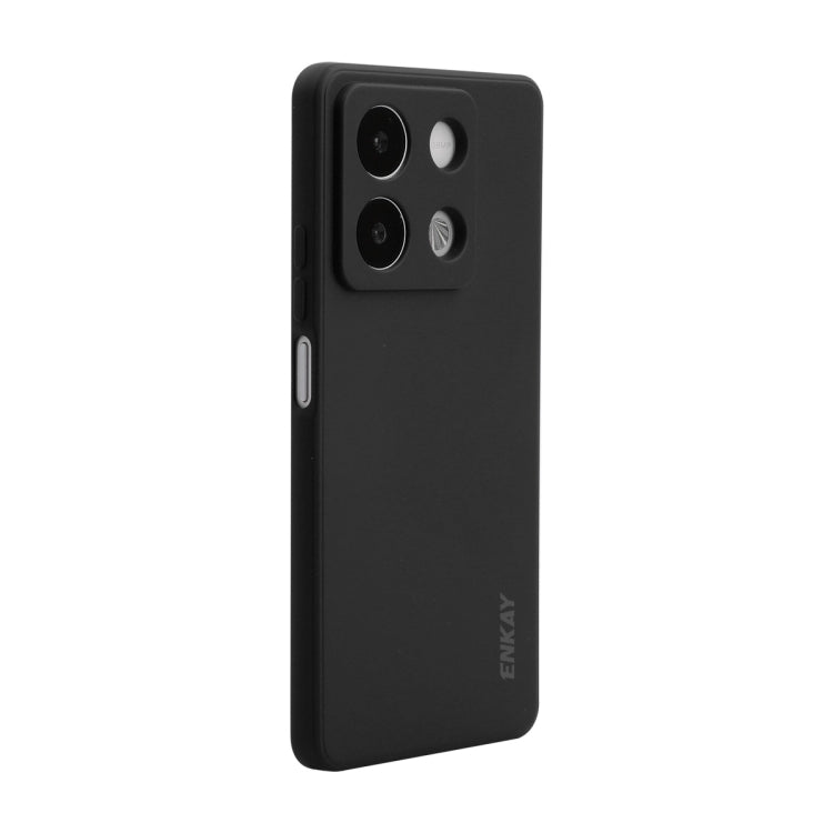 For Redmi Note 13R Pro ENKAY Hat-Prince Liquid Silicone Shockproof Soft Phone Case(Black)