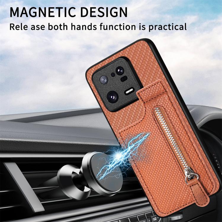 Carbon Fiber Vertical Flip Zipper Phone Case, For Redmi 15C 5G / 4G Glodal 171mm, For Xiaomi 15T, For Redmi K80 Pro / Poco F7 Ultra, For Redmi K80 / Poco F7 Pro