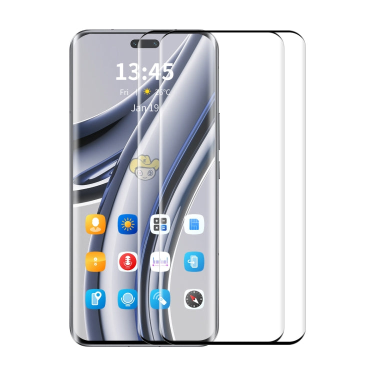 For Huawei nova 12 Pro / nova 12 Ultra 2pcs ENKAY 3D Hot Bending Side Glue Tempered Glass Full Film