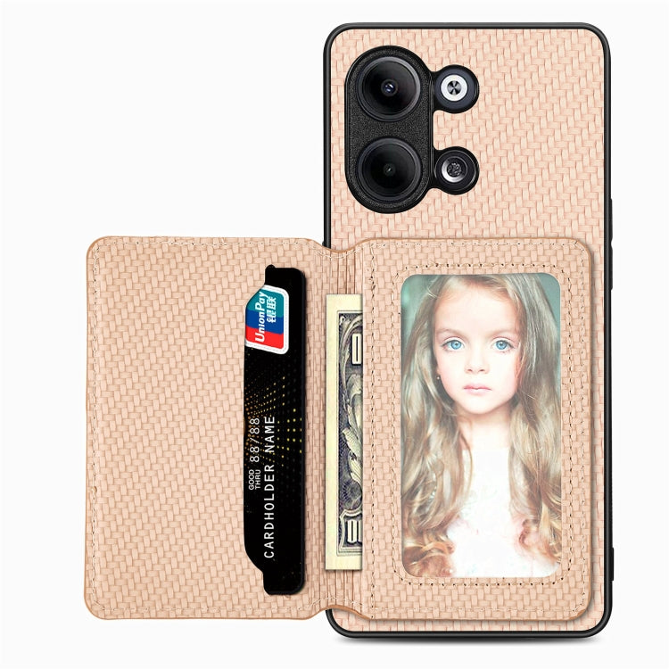 Carbon Fiber Magnetic Card Bag Phone Case, For OPPO Find X8 Ultra, For OPPO Reno13 Pro, For OPPO Reno13, For OPPO Reno9