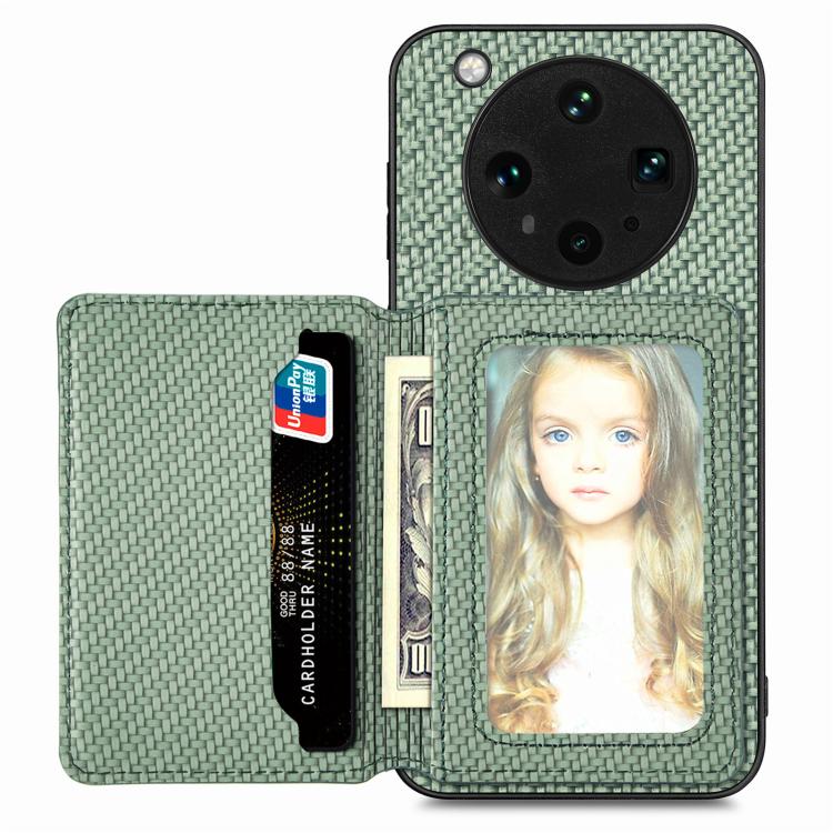 Carbon Fiber Magnetic Card Bag Phone Case, For OPPO Find X8 Ultra, For OPPO Reno13 Pro, For OPPO Reno13, For OPPO Reno9