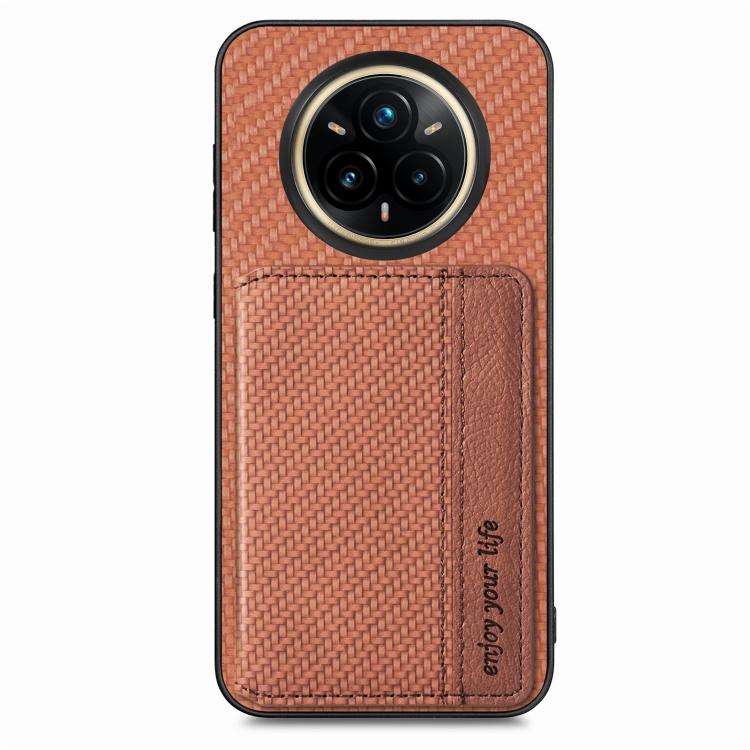 Carbon Fiber Magnetic Card Bag Phone Case, For Realme 14 Pro+, For Realme 14 Pro, For Realme Neo7, For Realme C30