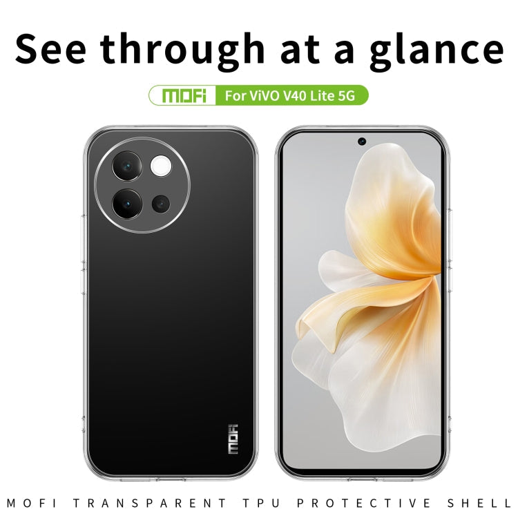 For vivo V40 Lite 5G MOFI Ming Series Ultra-thin TPU Phone Case(Transparent)