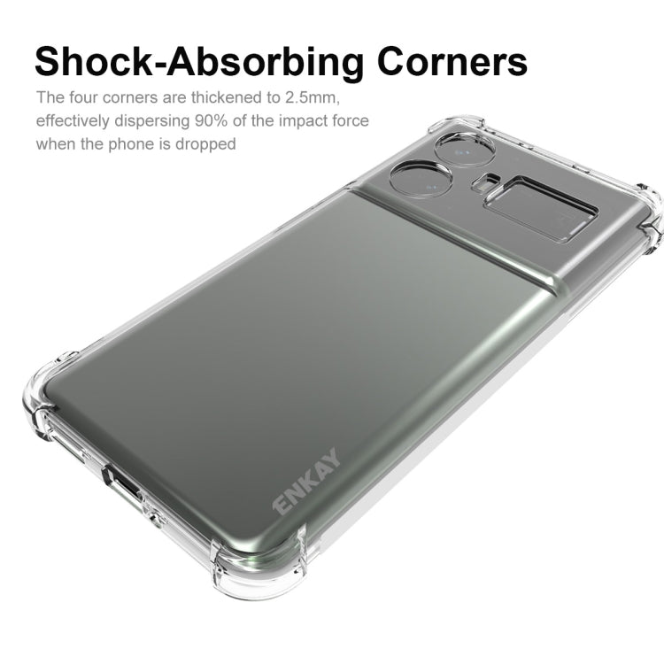 For Realme GT5 5G ENKAY Transparent TPU Shockproof Anti-slip Phone Case