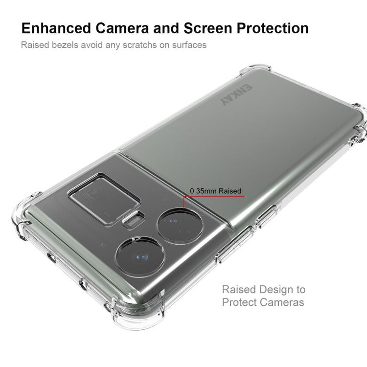 For Realme GT5 5G ENKAY Transparent TPU Shockproof Anti-slip Phone Case