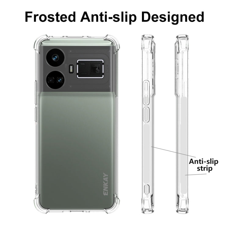 For Realme GT5 5G ENKAY Transparent TPU Shockproof Anti-slip Phone Case