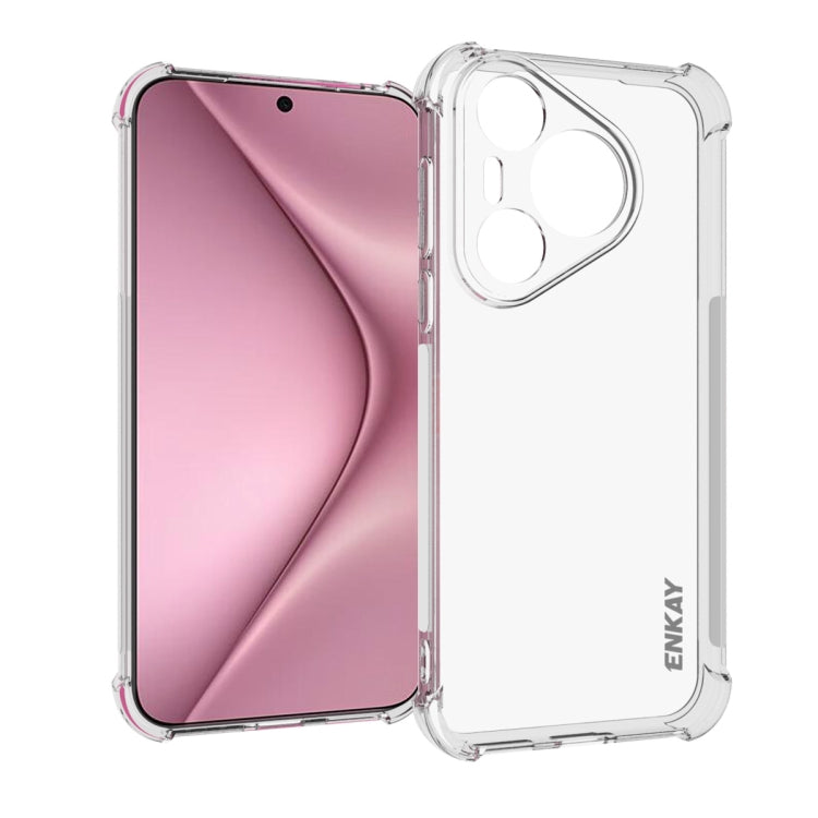 ENKAY Hat-Prince Transparent TPU Shockproof Phone Case, For Huawei Pura 80 Ultra, For Huawei Pura 80 Pro / 80 Pro+, For Huawei Pura 80, For Huawei Enjoy 70X, For Huawei Mate 70 Pro, For Huawei Mate 70, For Huawei nova 13 Pro, For Huawei nova Flip      ...