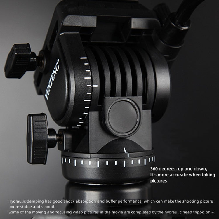 YUNTENG VCT-6006 Professional Hydraulic Head Aluminum Tripod, VCT-6006