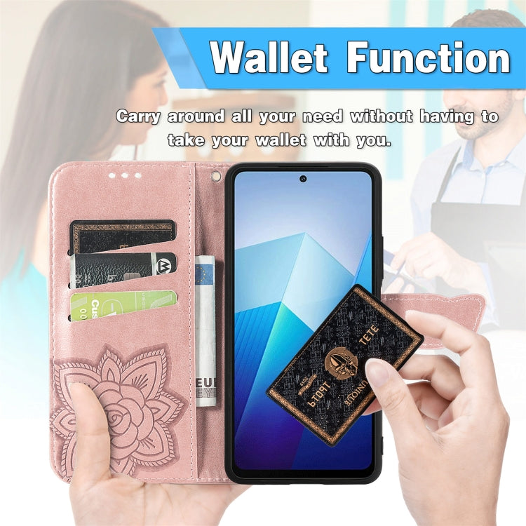 For vivo X100 Pro Butterfly Love Flower Embossed Leather Phone Case(Lavender)