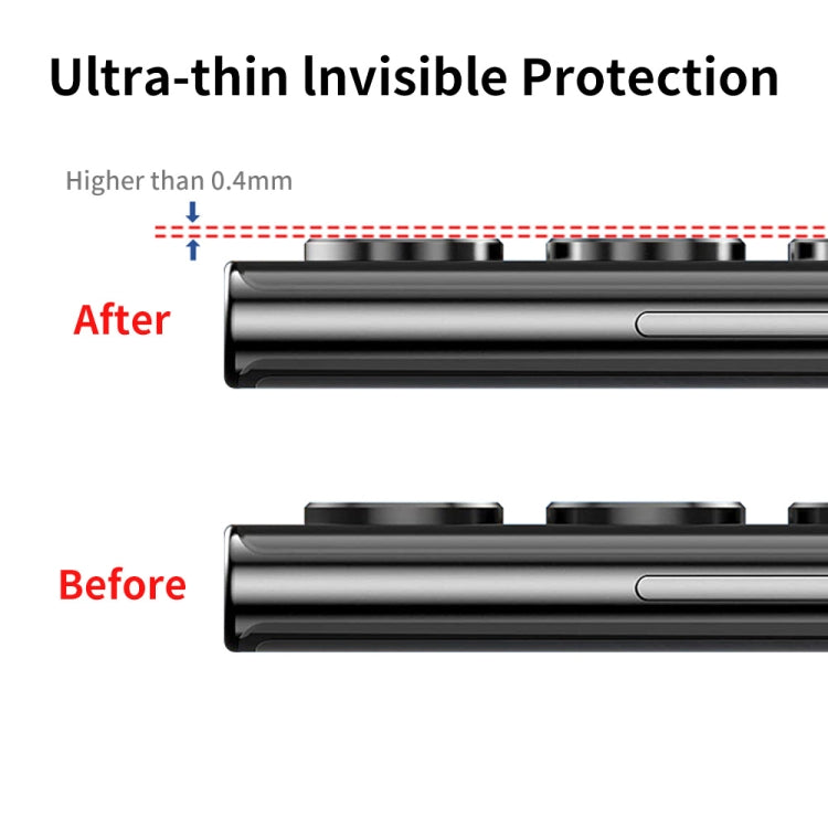 For Samsung Galaxy S25 Ultra 5G ENKAY Hat-Prince 9H Rear Camera Lens Tempered Glass Film(Black)