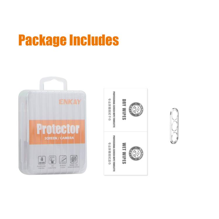 For Samsung Galaxy S25 FE 5G ENKAY Hat-Prince 9H Rear Camera Lens Tempered Glass Film(Transparent)