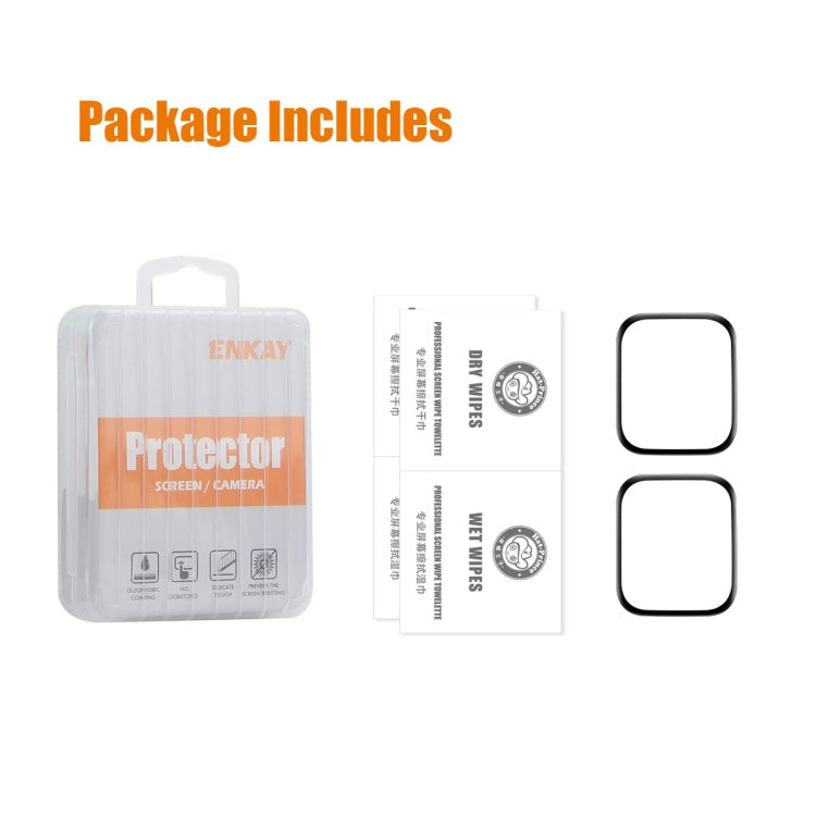 For Xiaomi Smart Band 9 Pro 2pcs ENKAY ENKAY 3D Full Coverage Soft PC Edge PMMA HD Screen Film