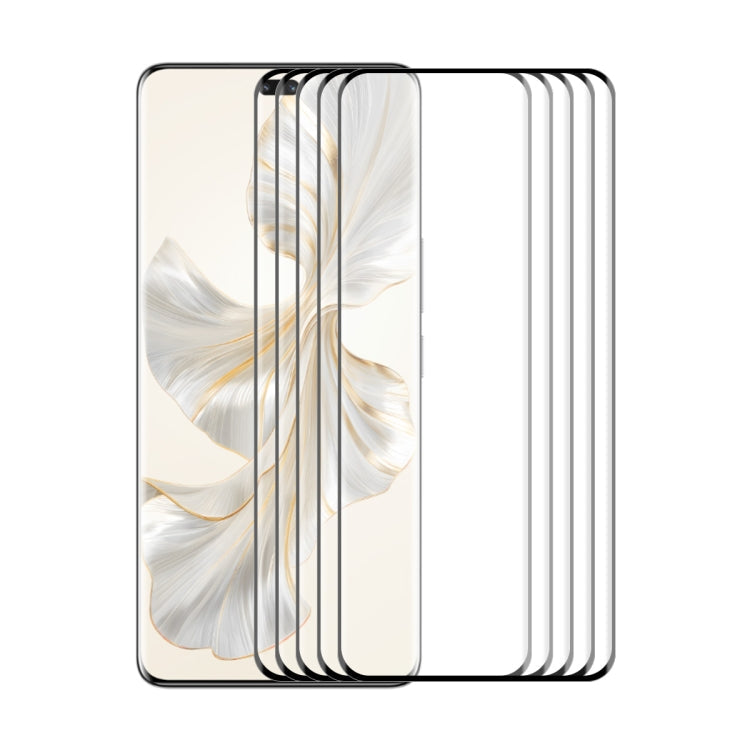 For Honor 100 Pro 5pcs ENKAY Hat-Prince Hot Bending Full Coverage Side Glue Tempered Glass Film