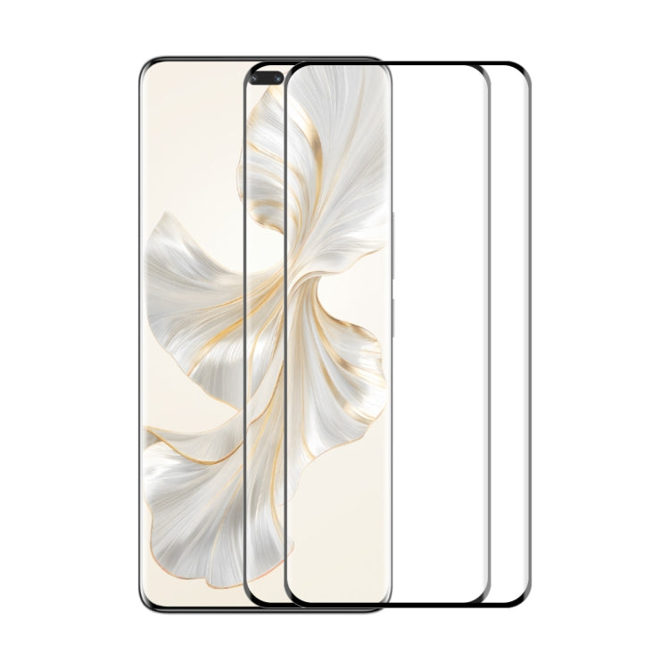 For Honor 100 Pro 2pcs ENKAY Hat-Prince Hot Bending Full Coverage Side Glue Tempered Glass Film