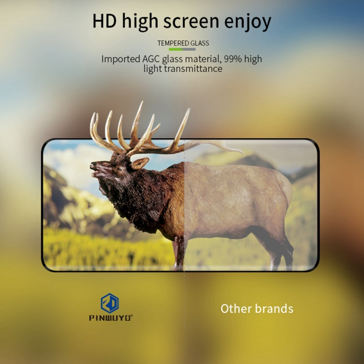 For Honor 90 Pro PINWUYO 9H 3D Hot Bending Tempered Glass Film(Black)