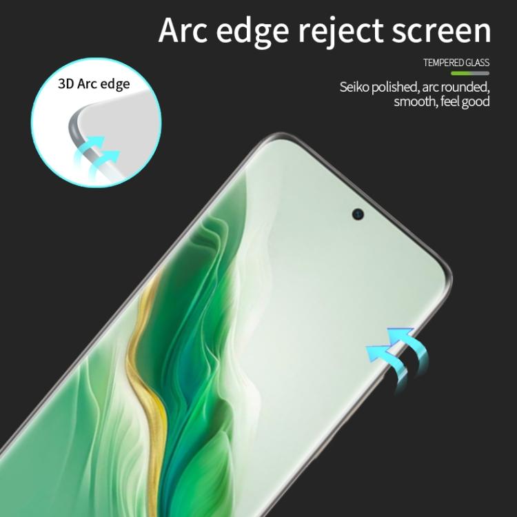For Honor Magic6 Pro PINWUYO 9H 3D Hot Bending Tempered Glass Film(Black)