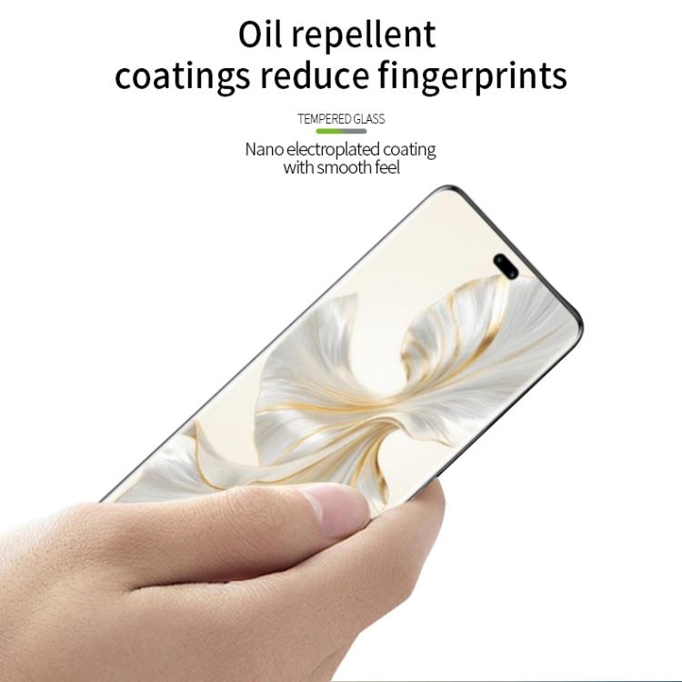 For Honor 100 Pro PINWUYO 9H 3D Hot Bending Tempered Glass Film(Black)