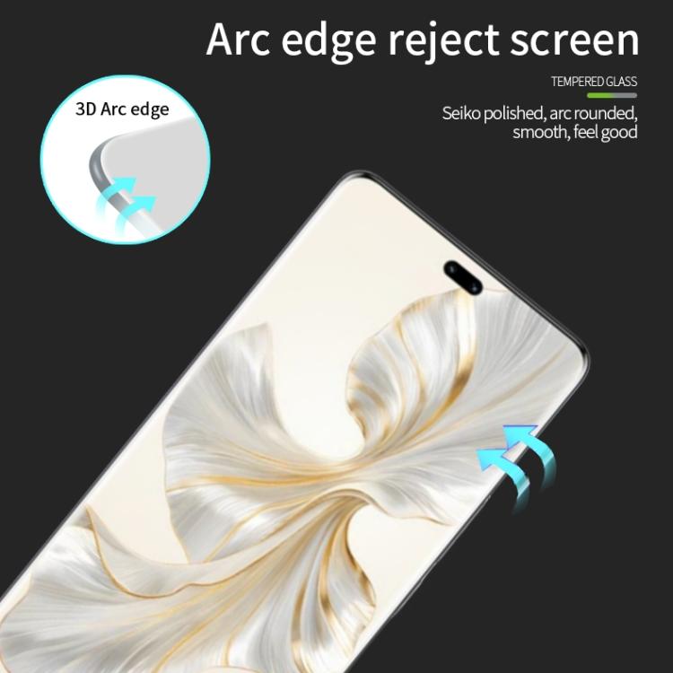 For Honor 100 Pro PINWUYO 9H 3D Hot Bending Tempered Glass Film(Black)