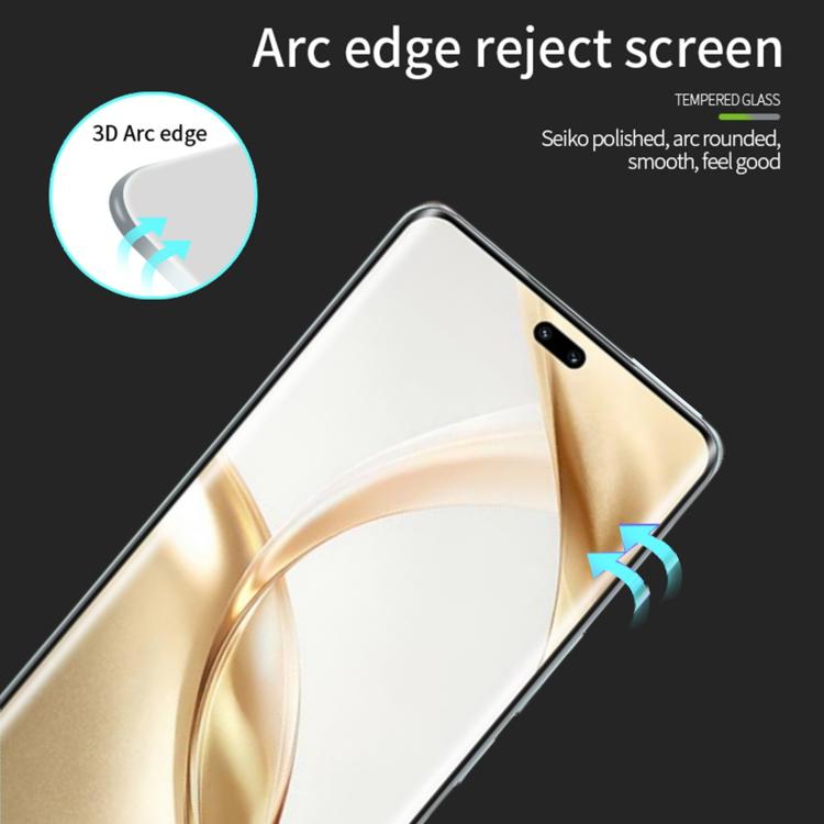 For Honor 200 Pro PINWUYO 9H 3D Hot Bending Tempered Glass Film(Black)