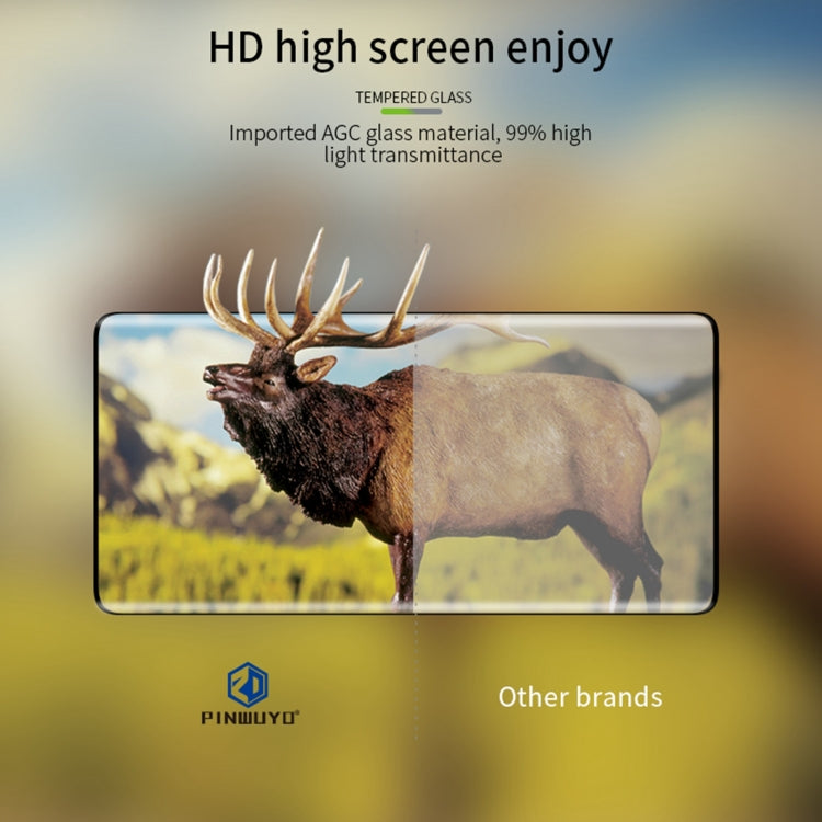 For Honor 200 Pro PINWUYO 9H 3D Hot Bending Tempered Glass Film(Black)